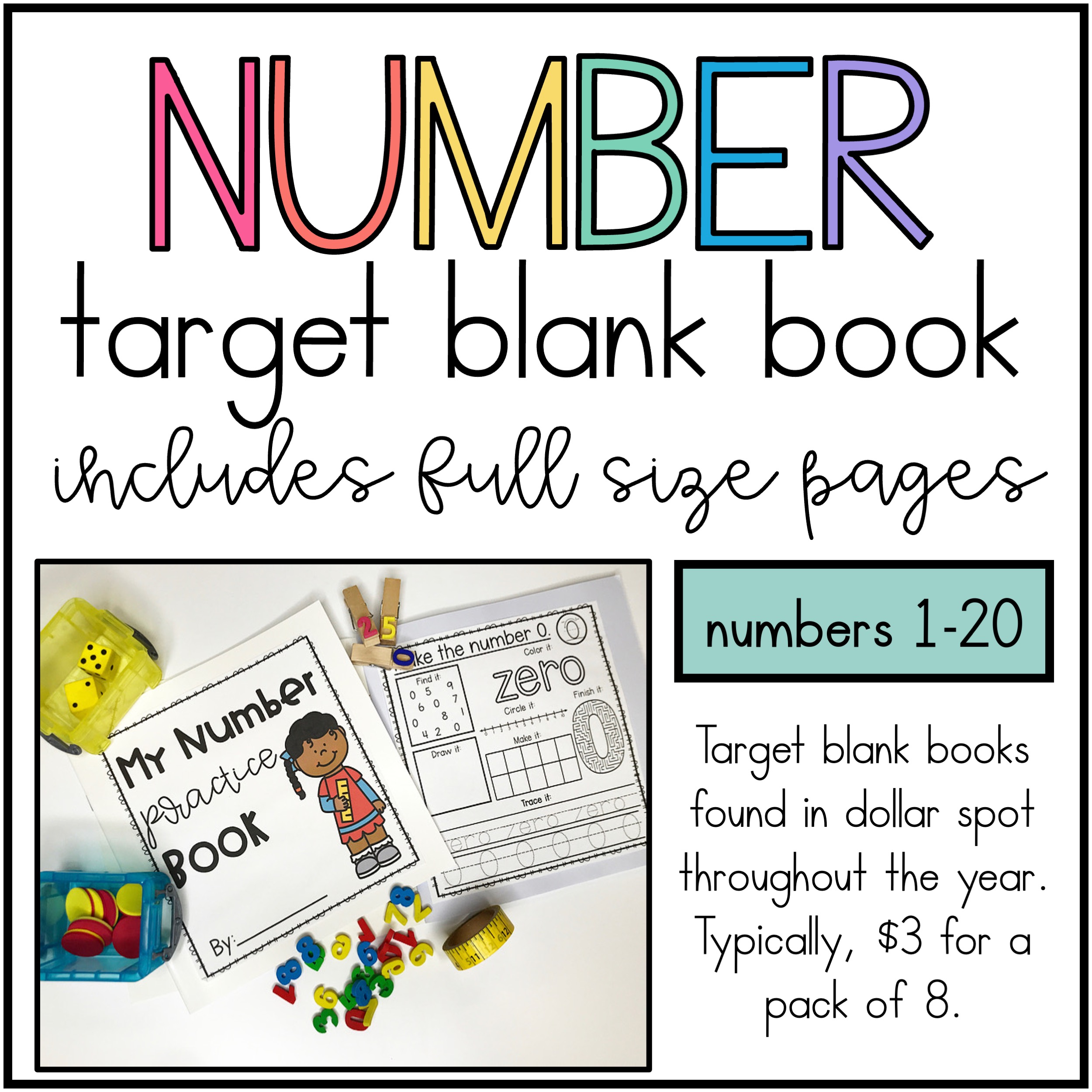 counting-worksheets-target-blank-book