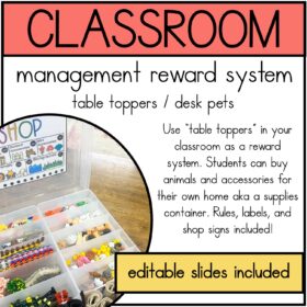Classroom Management Reward System - Editable - Desk Pets