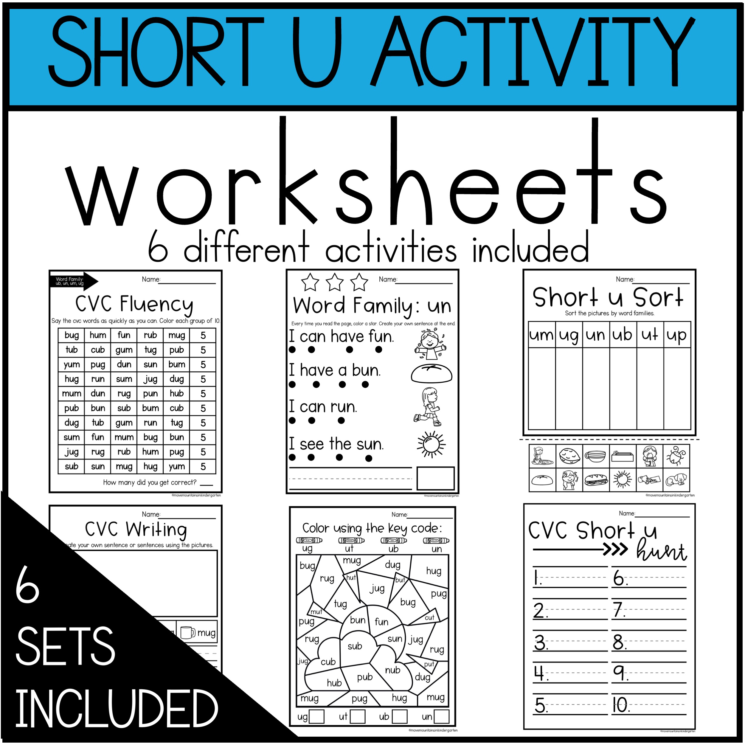 short-u-cvc-activities
