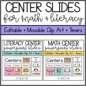 Center Rotation Slides - Editable Center Slides with Timers and Movable Pieces