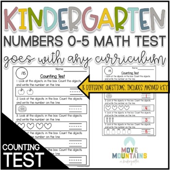 Kindergarten Math Help for Standardized Tests - Beginning Counting