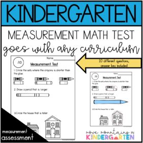 Kindergarten Measurement Math Assessment