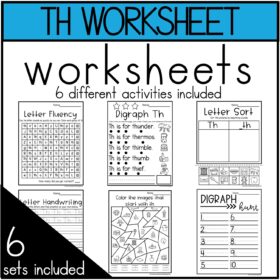 Digraph Th Worksheets