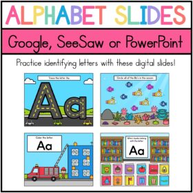 Digital Alphabet Slides - Letters A to Z - for Google Slides, PowerPoint, SeeSaw