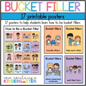 Bucket Filler Posters - Printable Posters for Decor or Bulletin Board