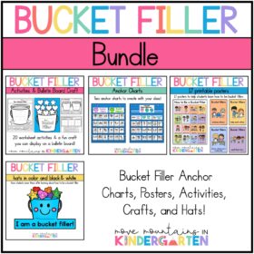 Bucket Filler Posters, Activities, Bulletin Board Craft, Hat Anchor Chart BUNDLE