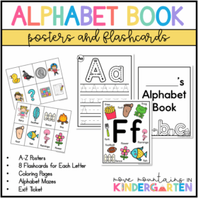 Alphabet Book, Posters, Coloring Pages, Flashcards & Worksheets