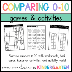 Comparing Numbers 0-10 Games and Activities