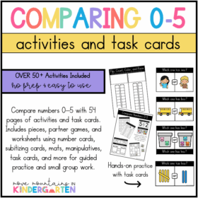 Comparing Numbers 0–5 Activities and Task Cards