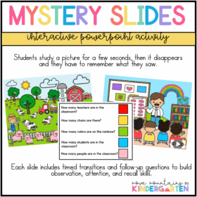 Mystery Slides for Kindergarten- Summer Edition