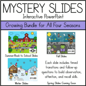 Year-Round Growing Bundle of Interactive Mystery Slides for PowerPoint