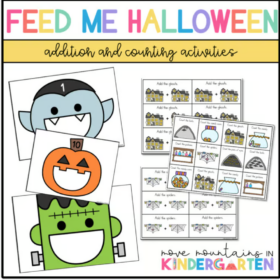 Halloween Addition and Counting Within 10 Feed Me Mats