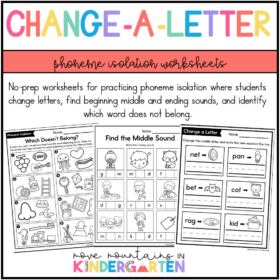 Change-A-Letter-Phoneme Isolation Worksheets