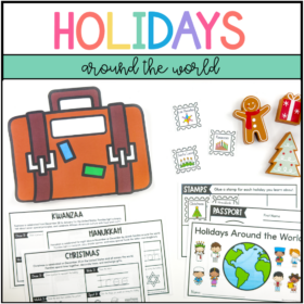 Holidays Around the World Kindergarten Unit – Crafts, Passport, and Suitcase