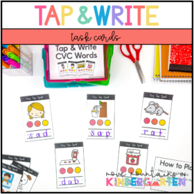 Tap and Write CVC Words– Task Cards for Kindergarten and First Grade