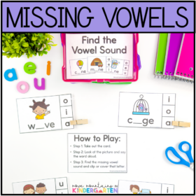 Find the Missing Vowel- CVCE Task Cards for Kindergarten and First Grade