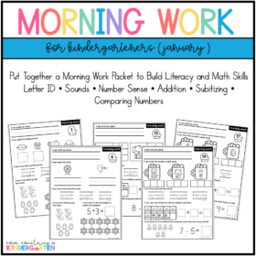 January Morning Work Kindergarten - Daily Bell Ringer Worksheets