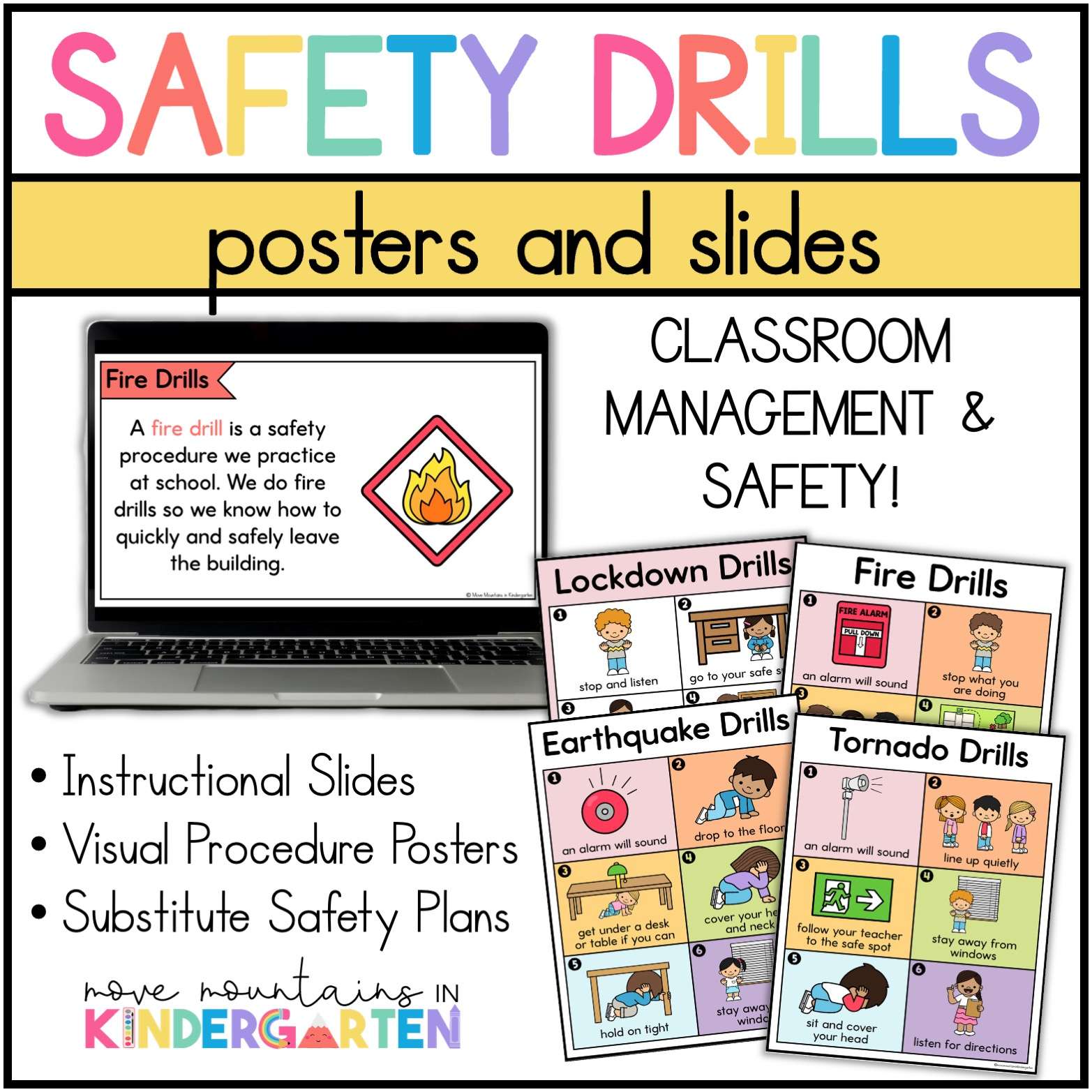 School Safety Drill Editable Template- Classroom Procedure