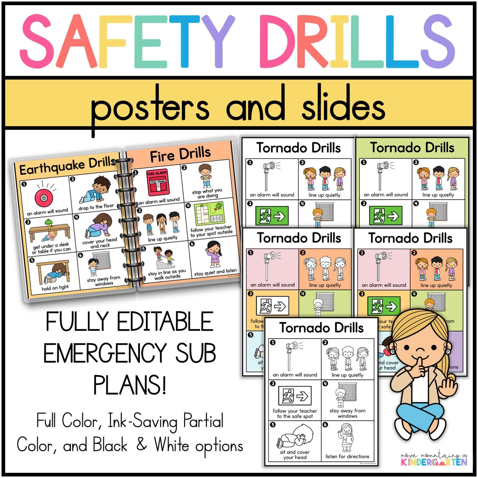 School Safety Drill Editable Template- Classroom Procedure - Image 4