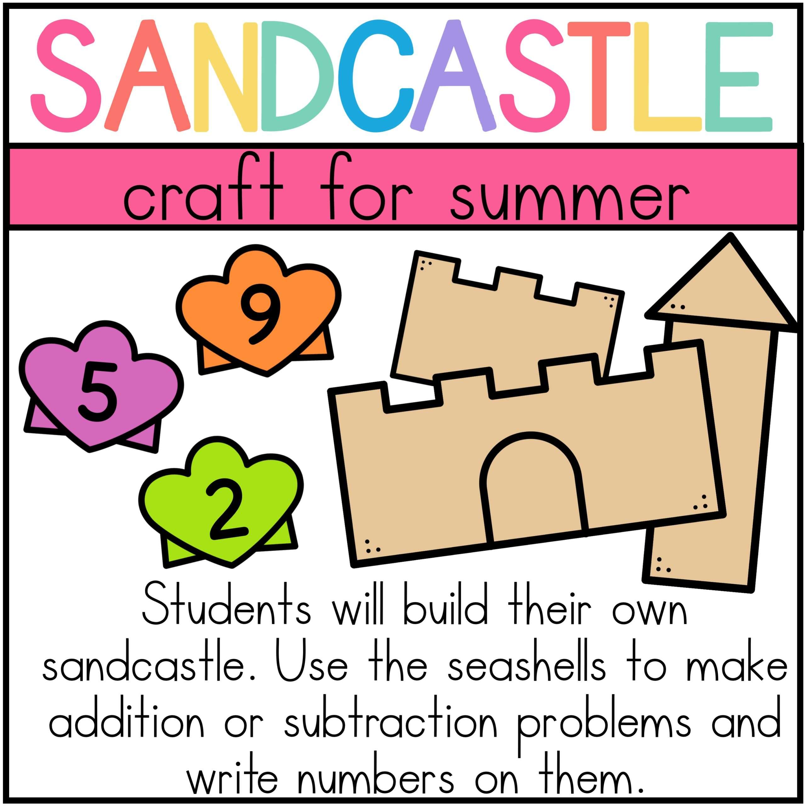 Build a Sandcastle Writing Craft Summer Project, Kindergarten 1st Grade - Image 2